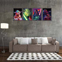 Kit de pintura de diamante 5D para perforar completamente, kit de pintura de diamantes de KISSBUTY, kit de pintura de diamante para adultos principiantes, estrellas, artes de diamante, decoración de manualidades, paquete de 4, 13.8 x 9.8 pulgadas - Arteztik
