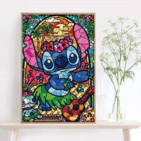Números de pintura para adultos y niños, pintura acrílica por números, kit de pintura de puntadas de lilo, decoración para la pared del hogar, salón, dormitorio, lilo y puntadas - Arteztik
