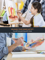 Nicpro Juego completo de pintura acrílica, 24 colores ricos de pigmentos (0.4 fl oz), 12 pinceles, caballete de madera, lienzo para principiantes, suministros de arte para artistas, adultos, estudiantes y niños - Arteztik
