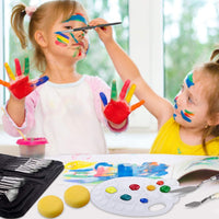 Adkwse - Juego de pinceles para pintura acrílica y acuarela, incluye estuche de transporte con 1 bandeja de pintura, 2 cuchillos de paleta y 2 esponjas - Arteztik
