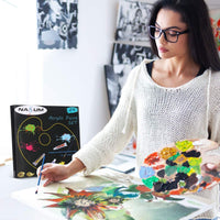 Juego de pintura acrílica, NASUM 24 tubos de colores de 0.4 fl oz y 6 pinceles de pintura, juego de arte para niños, estudiantes, principiantes, artistas, suministros de manualidades, pintura de cerámica, vidrio, madera, tela, lienzo - Arteztik
