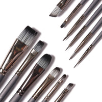 Juego de pinceles de pintura con detalles finos, juego de 12 piezas, pinceles en miniatura para acrílico, acuarela de aceite, miniaturas de manualidades, pinceles, kit de pintura profesional con detalles - Arteztik
