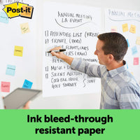 Rotafolios Post-it, 25 x 30 pulgadas, blanco reciclado, rotafolios con 30 hojas, Blanco - Arteztik
