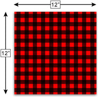 Craftopia Buffalo Hojas autoadhesivas de vinilo a cuadros | Paquete de 3 12.0 x 12.0 in | Patrón impreso de franela a cuadros rojo y negro | Compatible con cortadores Cricut Craft (Buffalo Check) - Arteztik
