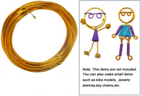 Vincilee 2 rollos de alambre de aluminio para manualidades, alambre de metal flexible para hacer joyas y manualidades (0.098 in de diámetro) - Arteztik
