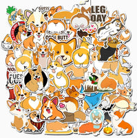 Corgi - Pegatinas de vinilo para niños (50 unidades), diseño de perro - Arteztik
