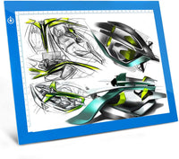 A4 Brillo regulable LED Artcraft caja de luz Tracer Slim Light Pad Tableta portátil, ME456 Cable de alimentación USB Copia Tablero de dibujo Tabla de rastreo para artistas Diseño, Animación, Boceto (Blanco) - Arteztik
