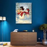 Kit de pintura de diamantes 5D de Skryuie con diseño de muñeco de nieve y número número número para parejas de Navidad, con diamantes bordados, para manualidades, manualidades, decoración del hogar, 11.8 x 15.7 in - Arteztik
