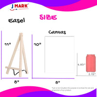 Juego de pintura y caballete para niños – Kit de pintura acrílica de 14 piezas, 6 pinturas lavables no tóxicas, 1 caballete de madera, 2 lienzos preestancados de 8 x 10 pulgadas, 3 pinceles, paleta, tabla de mezcla de colores suministros para manualidades - Arteztik
