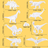 Kit de pintura de dinosaurios para niños – 8 juguetes de dinosaurio de pintura para niños + 5 acuarelas + 4 cepillos + 8 platos de pintura, juego de pintura de dinosaurio 3D, artes y manualidades para niños – Pinta tus propias manualidades de dinosaurio - Arteztik
