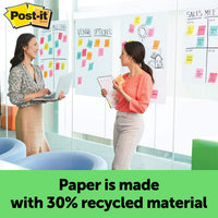Rotafolios Post-it, 25 x 30 pulgadas, blanco reciclado, rotafolios con 30 hojas, Blanco - Arteztik
