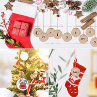CEWOR - Rebanadas de madera natural, 68 piezas de 6,4 a 2.7 in, kit de madera sin terminar con agujeros de madera para adornos de Navidad, manualidades, manualidades, decoración rústica de boda - Arteztik
