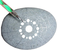 Petift 20 piezas Mandala Rock pintura pluma puntero herramienta bandeja de pintura, palo acrílico transparente, punta herramienta de taladro, más plantilla, cepillo azul para colorear, dibujo y dibujo, manualidades para niños, arte de uñas, pintura - Arteztik
