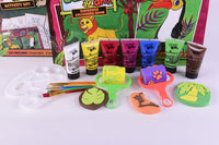 Mont Marte - Juego de arte de 19 piezas, suministros de arte para pintar y dibujar, juego de arte contiene pinturas de póster, estampillas, rodillos, pinceles, paleta, libro para colorear de tamaño grande - Arteztik
