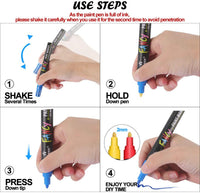 Emooqi - Juego de 20 rotuladores de pintura a base de aceite para pintura de rocas, madera, tela, plástico, lienzo, vidrio, tazas, manualidades, impermeable, escribir en cualquier cosa - Arteztik
