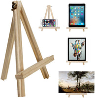Cettkowns - Trípode de madera de pino natural, portátil, de 9.1 in de alto, para pintar fotos, trípode, soporte para artista, caballete de marco en A - Arteztik
