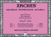 Bloque de acuarela de arcos, prensa en caliente 10.0 x 14.0 in, - Arteztik
