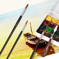Juego de pinceles de acuarela para pintura, 9 tamaños diferentes para acuarelas, acrílicos, tintas, gouache, aceite y tempera - Arteztik
