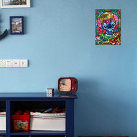 SuperDecor 5D Kit de pintura de diamante para adultos, perforación completa, bordado de diamantes, kit de pintura por número para decoración de pared del hogar, punto de baile con guitarra azul - Arteztik
