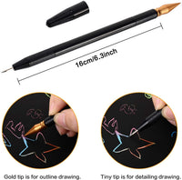 Wbeng Scratch Art Tools, 7 PCS pintura dibujo artes conjunto de herramientas, lápiz capacitivo, bolsa de herramientas, raspador pequeño, cepillo limpio, pluma de reparación - Arteztik

