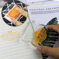 WeiMeet - 5 bloques de sellos acrílicos transparentes con líneas de cuadrícula para álbumes de recortes, manualidades - Arteztik
