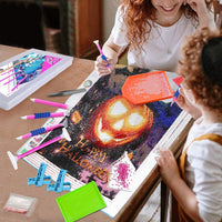 Inifus - Juego de 50 accesorios de pintura con diamantes 5D para bricolaje, con bandeja de plástico y pegamento, se aplica a taladros completos y pintura con diamantes 5D - Arteztik
