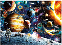 Kit de pintura de diamante 5D para adultos, con diamantes completos, planetas en el espacio, tamaño grande de 15.7 x 11.8 in - Arteztik
