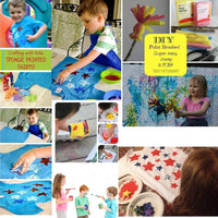 Fycooler - Kit de herramientas de pintura para niños, juego de pintura de aprendizaje temprano, pintura de esponja, paleta de pinceles de hoja, herramientas de dibujo suministros para 3 4 5 6 años de antigüedad preescolar divertido regalo no tóxico para b - Arteztik
