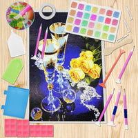 SENHAI 75 piezas 5D Diamantes Herramientas de pintura, kits de accesorios con caja de bordado de diamante, rodillo de pintura y otras herramientas para adultos y niños - Arteztik
