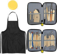 Blisstime - Juego de 30 herramientas para esculpir arcilla, mango de madera, kit de herramientas para tallar cerámica - Arteztik

