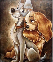 Kit de pintura de diamante 5D para perforar completamente, kit de pintura de diamantes de imitación para adultos y principiantes, manualidades de diamantes, decoración del hogar, 15.8 x 11.8 pulgadas (pintura de diamantes de perro vagabundo) - Arteztik
