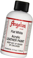 Angelus Pintura para cuero, 4 onzas, color blanco plano, 5 unidades - Arteztik
