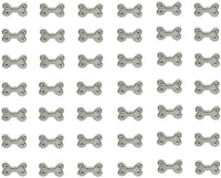NX Garden - Remaches de cristal blanco transparente con forma de hueso, aleación de color plateado, remaches para zapatos, bolsa de cinturón, accesorios de cuero, manualidades - Arteztik
