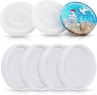 Moldes redondos para posavasos de resina, moldes de silicona para fundición de resina y resina epoxi, 3.9 in de diámetro (6 unidades) - Arteztik
