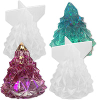 2 unids árbol de Navidad resina de silicona molde 3D creativo resina epoxi molde de fundición árbol de Navidad noche luz titular DIY arte arte fabricación herramientas hogar fiesta decoración regalo - Arteztik
