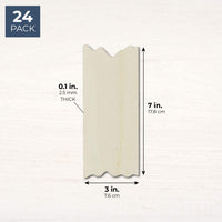 Letrero de madera sin terminar de Juvale, rectángulos de madera para manualidades (7 x 3 x 0,1 in, paquete de 24) - Arteztik

