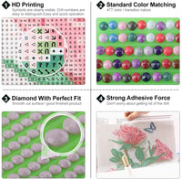 KOSE Kit de pintura de diamante para adultos DIY 5D redondo completo perforación cristal diamantes de imitación bordados pinturas en lienzo artes manualidades para decoración de pared del hogar 14 pulgadas de ancho x 18 pulgadas de largo Navidad - Arteztik
