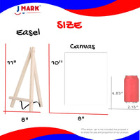 Juego de pintura para niños y caballete – Kit de pintura acrílica de 14 piezas, 6 pinturas lavables no tóxicas, 1 caballete de madera, 2 lienzos pre-tensados de 8 x 10 pulgadas, 3 pinceles, paleta, tabla de colores para mezclar suministros de manualidades - Arteztik
