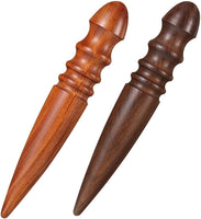 2 piezas de madera de sándalo para artesanía con bordes de chaflán, pulidora de bordes de madera maciza, cortador de madera de cuero, herramienta de bordes para herramientas de cuero (rojo, negro) - Arteztik

