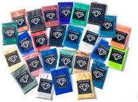 26 colores 0.07 oz cada paquete variado 2 pigmentos en polvo de mica (epoxi, resina, jabón, colorante) pigmentos de diamante negro. - Arteztik
