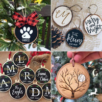 CEWOR - Rebanadas de madera natural, 68 piezas de 6,4 a 2.7 in, kit de madera sin terminar con agujeros de madera para adornos de Navidad, manualidades, manualidades, decoración rústica de boda - Arteztik
