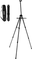 VViViD Caballete de aluminio plateado de 66 pulgadas de alto, ajustable, ligero, incluye funda de transporte de nailon negro - Arteztik
