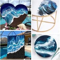 Kit de resina epoxi de 32 onzas, kit de resina de resina transparente, kit de resina epoxi y revestimiento para joyería de resina, arte, mesas de río Easy Mix 1:1 resina epoxi con palos, resina para manualidades (32 onzas) - Arteztik
