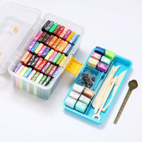 Arcilla polimérica, 62 colores para hornear y modelar, arcilla de bricolaje, kit de manualidades con 50 bloques de 0.71 oz y 12 bloques de 0.42 oz, seguro y no tóxico, juguete ideal para regalo para niñas y niños - Arteztik
