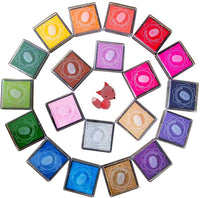 Almohadillas de tinta para manualidades, 20 colores, arcoíris, para regalos, para sellos, papel, tela de madera - Arteztik
