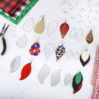 19 troqueles de corte para pendientes, de cuero, con forma de lágrima, troqueles de metal en forma de hoja, para hacer pendientes, manualidades - Arteztik
