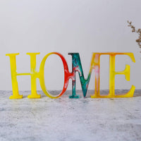 Moldes de resina para casas, letras de casa, Phetree DIY resina silicona arte romántico moldes hogar con una cadena de hadas luz romántica resina sueño, regalos ideales día de San Valentín - Arteztik

