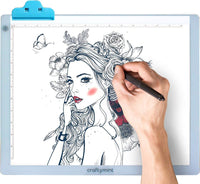 Bloc de luz LED de Craftymint, tableta de seguimiento de luz ultradelgada de 19 pulgadas, caja de luz USB portátil para pintura de diamantes y pizarra de dibujo ligera, accesorios de dibujo y regalos para artistas - Arteztik
