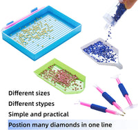 41 piezas de herramientas de pintura de diamante 5D y kits de accesorios con 24 ranuras de diamante caja de bordado y rodillo para arte manualidades adultos - Arteztik
