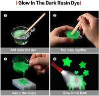 Pigmento que brilla en la oscuridad, 10 colores de polvo luminoso Wtrcsv, pigmento de seguridad no tóxico en polvo para pintura, slime, uñas, resina, conciertos o bricolaje, 0.71 oz cada uno (total 7 oz) - Arteztik
